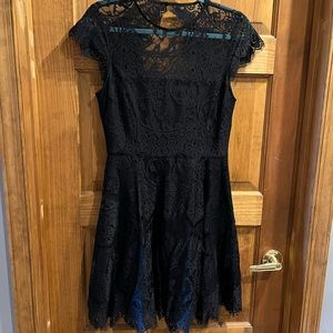 Black lace dress